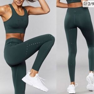 Varley Dark Green Performance Leggings
